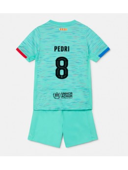 Barcelona Pedri Gonzalez #8 Dječji Rezervni Dres kompleti 2023-24 Kratak Rukavima (+ kratke hlače)